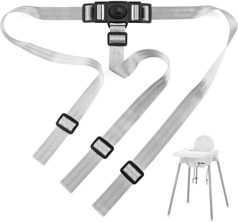High Chair Straps Replacement Compatible with IKEA Antilop, Adjustable Sturdy Safety Strap Belt for Keekaroo High Chair